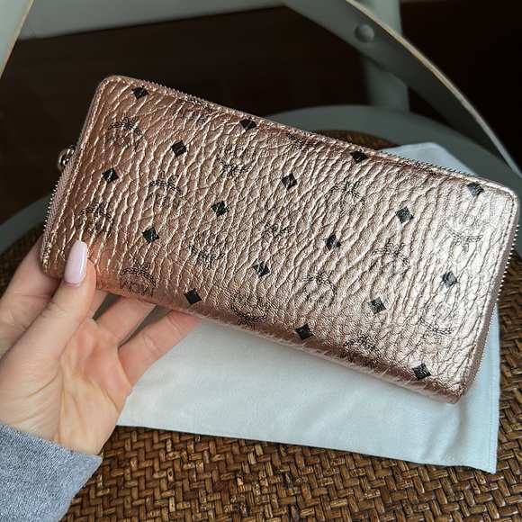 Rose Gold MCM Large Wallet - Picture 2 of 9